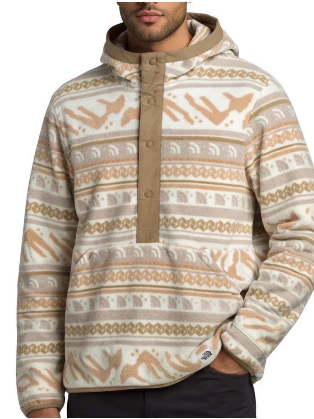Men’s The North Face Campshire Gardenia Fleece 1/2 snap pullover jacket size XXL